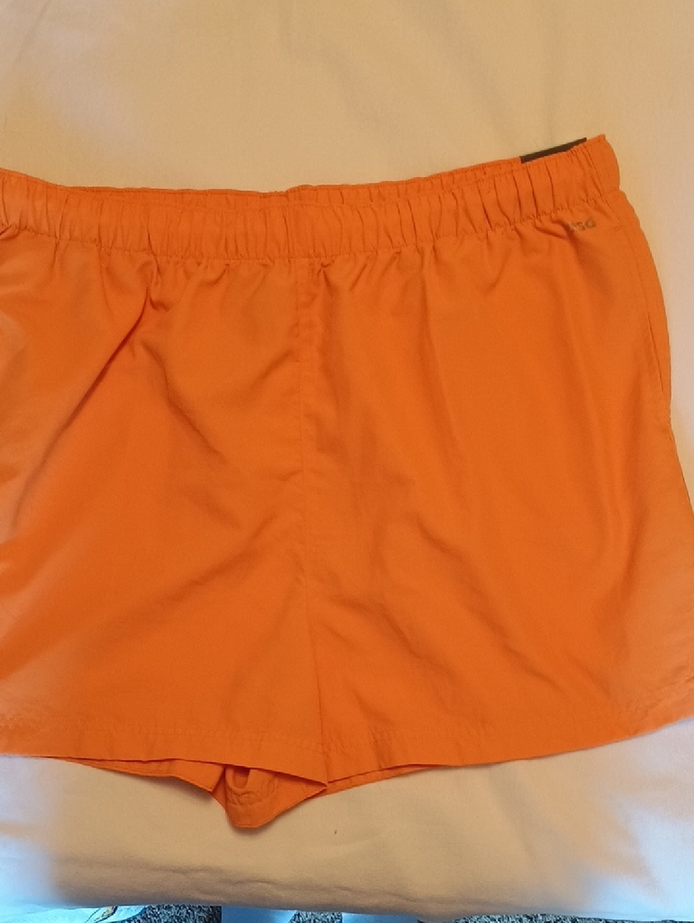 Women Orange Athletic Shorts Notched Woven 3" High Rise XL Nylon Water Repellent